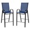 Flash Furniture 5 Piece Glass Bar Patio Table Set with 4 Barstools TLH-073H092H4-NV-GG - alternate 7